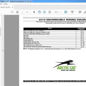 2019 Arctic Cat Snowmobile Wiring Diagrams Manual - PDF DOWNLOAD