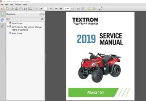 2019 Textron Off Road Alterra 150 Service Manual - PDF DOWNLOAD