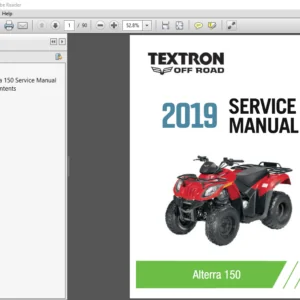 2019 Textron Off Road Alterra 150 Service Manual - PDF DOWNLOAD