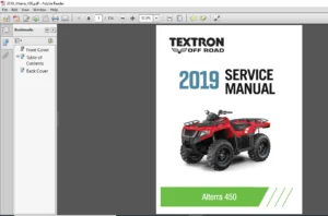 2019 Textron Off Road Alterra 450 Service Manual - PDF DOWNLOAD
