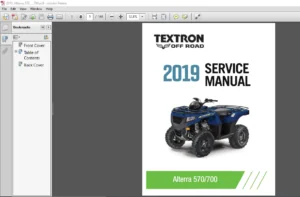 2019 Textron Off Road Alterra 570 700 Service Manual - PDF DOWNLOAD