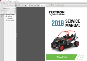 2019 Textron Off Road Wildcat Trial Service Manual  - PDF DOWNLOAD