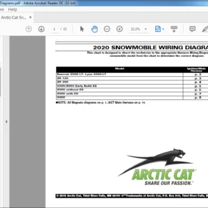 2020 Arctic Cat Snowmobile Wiring Diagrams Manual - PDF DOWNLOAD