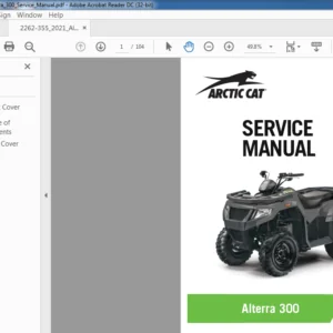 2021 ARCTIC CAT ALTERRA 300 SERVICE MANUAL - PDF DOWNLOAD