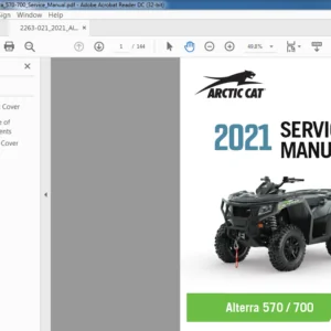 2021 ARCTIC CAT ALTERRA 570 700 SERVICE MANUAL  -  PDF  DOWNLOAD