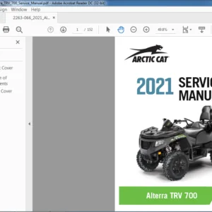 2021 ARCTIC CAT ALTERRA TRV 700 SERVICE MANUAL - PDF DOWNLOAD