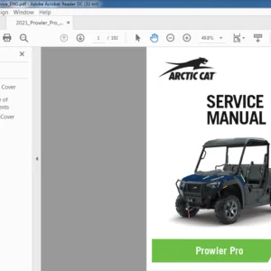2021 ARCTIC CAT PROWLER PRO SERVICE MANUAL - PDF DOWNLOAD