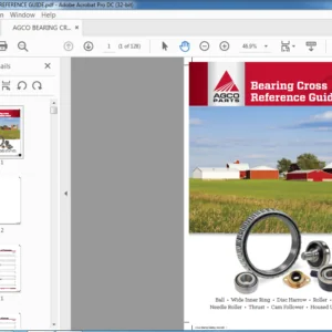 AGCO BEARING CROSS REFERENCE GUIDE PARTS CATALOG MANUAL - PDF DOWNLOAD
