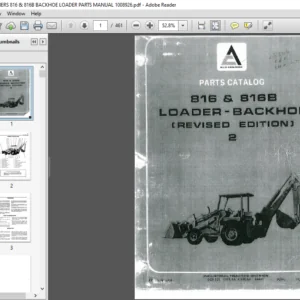 ALLIS CHALMERS 816 & 816B BACKHOE LOADER PARTS MANUAL 1008926 - PDF DOWNLOAD