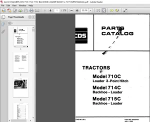 ALLIS CHALMERS CDS 710C 714C 715C BACKHOE LOADER SN3301 to 7217 PARTS MANUAL  - PDF DOWNLOAD