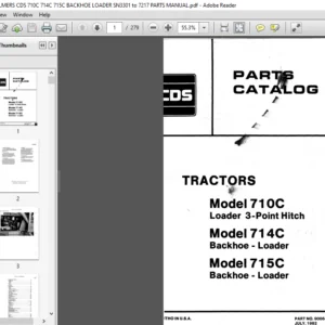 ALLIS CHALMERS CDS 710C 714C 715C BACKHOE LOADER SN3301 to 7217 PARTS MANUAL  - PDF DOWNLOAD