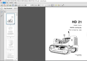 ALLIS CHALMERS CRAWLER TRACTOR H21 PARTS MANUAL PRIOR TO SN 12501 - PDF DOWNLOAD