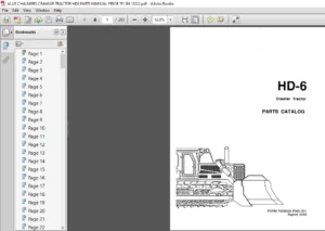ALLIS CHALMERS CRAWLER TRACTOR HD6 PARTS MANUAL PRIOR TO SN 13322  - PDF DOWNLOAD