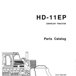 ALLIS CHALMERS CRAWLER TRACTOR MODEL HD11EP PARTS MANUAL PM 7651804 - PDF DOWNLOAD