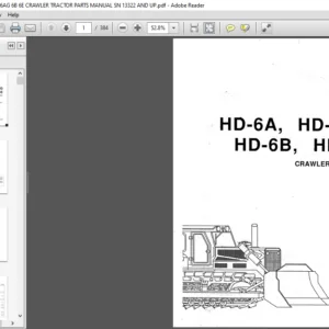 ALLIS CHALMERS HD6A 6AG 6B 6E CRAWLER TRACTOR PARTS MANUAL SN 13322 AND UP - PDF DOWNLOAD