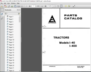 ALLIS CHALMERS CRAWLER TRACTOR H4 PARTS MANUAL WITH LOADER ATTACHMENT - PDF DOWNLOAD