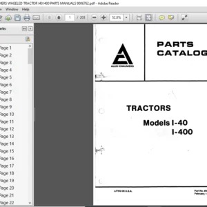 ALLIS CHALMERS CRAWLER TRACTOR H4 PARTS MANUAL WITH LOADER ATTACHMENT - PDF DOWNLOAD