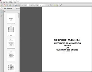 AUTOMATIC TRANSMISSION REPAIR ON CUSHMAN 660 ENGINE SERVICE MANUAL - PDF DOWNLOAD