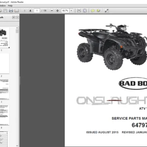 BAD BOY 0NSLAUGHT 647971-B Service Manual (Gasoline) - PDF DOWNLOAD