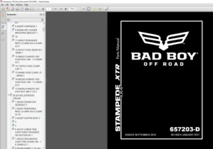 BADBOY 657203-D STAMPADE XTR SERVICE MANUAL (GASOLINE) - PDF DOWNLOAD