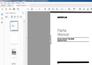 BARBER GREENE BG260B ASPHALT PAVER PARTS MANUAL - PDF DOWNLOAD