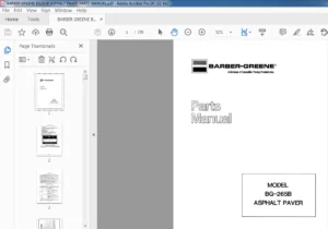 BARBER GREENE BG265B ASPHALT PAVER PARTS MANUAL - PDF DOWNLOAD