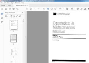 BARBER GREENE SA145 ASPHALT PAVER Operation & Maintenance Manual - PDF DOWNLOAD
