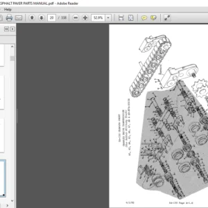BARBER GREENE BG220B ASPHALT PAVER PARTS MANUAL - PDF DOWNLOAD