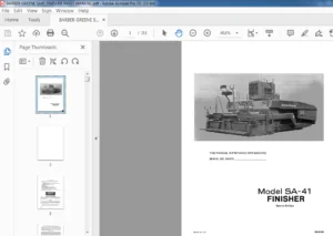 BARBER GREENE SA41 FINISHER PARTS MANUAL - PDF DOWNLOAD