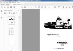 BARBER GREENE SA41X101 - SA41X868 FINISHER PARTS MANUAL - PDF DOWNLOAD