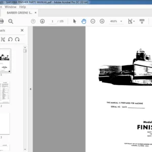 BARBER GREENE SA41X101 - SA41X868 FINISHER PARTS MANUAL - PDF DOWNLOAD