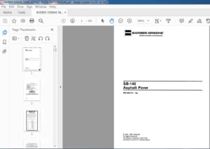 BARBER GREENE SB140 ASPHALT PAVER PARTS MANUAL - PDF DOWNLOAD