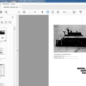 BARBER GREENE SB170 ASPHALT PAVER PARTS MANUAL - PDF DOWNLOAD