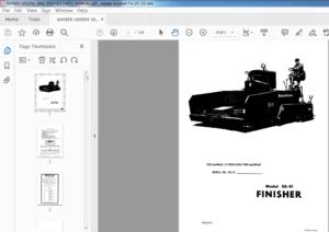 BARBER GREENE SB41 FINISHER PARTS MANUAL - PDF DOWNLOAD