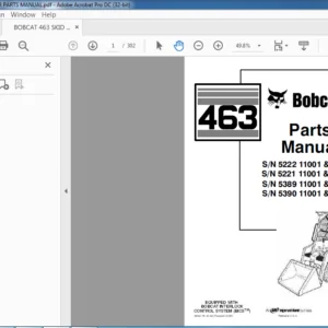 BOBCAT 463 SKID STEER PARTS MANUAL - PDF DOWNLOAD