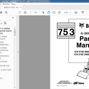 BOBCAT 753G- SERIES SKID STEER PARTS MANUAL - PDF DOWNLOAD