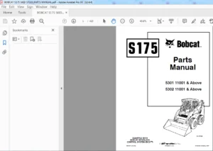 BOBCAT S175 SKID STEER PARTS MANUAL - PDF DOWNLOAD