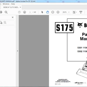 BOBCAT S175 SKID STEER PARTS MANUAL - PDF DOWNLOAD