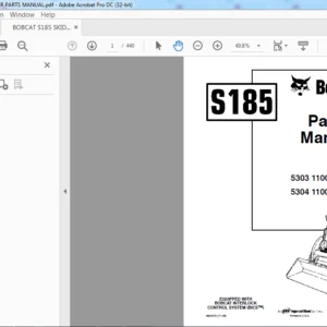 BOBCAT S185 SKID STEER PARTS MANUAL - PDF DOWNLOAD