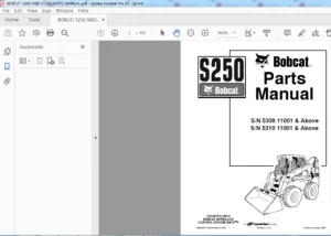 BOBCAT S250 SKID STEER PARTS MANUAL - PDF DOWNLOAD