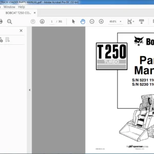 BOBCAT T250 COMPACT TRACK LOADER PARTS MANUAL - PDF DOWNLOAD