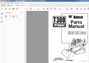 BOBCAT T300 COMPACT TRACK LOADER PARTS MANUAL - PDF DOWNLOAD