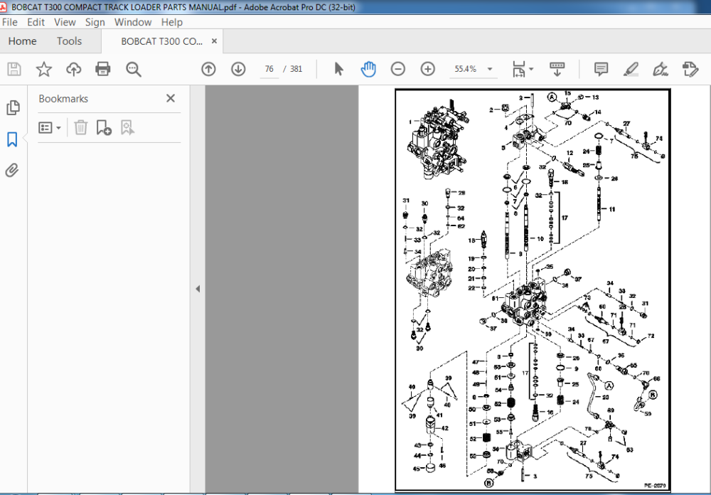 Bobcat T300 Compact Track Loader Parts Manual - Pdf Download 