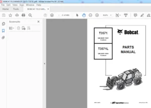 BOBCAT TELEHANDLER T3571-T3571L Parts Manual - PDF DOWNLOAD