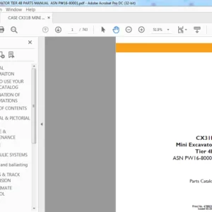 CASE CX31B MINI EXCAVATOR TIER 4B PARTS MANUAL  ASN PW16-80001 - PDF DOWNLOAD