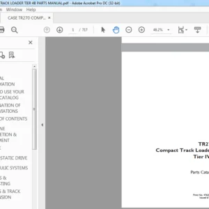 CASE TR270 COMPACT TRACK LOADER TIER 4B PARTS MANUAL - PDF DOWNLOAD