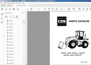 CDS 840D WHEEL LOADER 844D FORKLIFT PARTS MANUAL P.NO6800253 - PDF DOWNLOAD