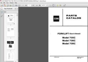 CDS FORKLIFT 705C 706C 708C SN 2101 THRU 3186 PARTS MANUAL 9005619 - PDF DOWNLOAD