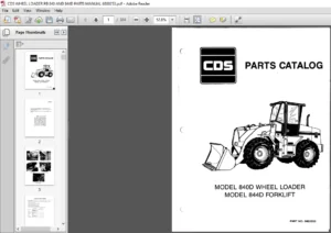 CDS WHEEL LOADER PB 840 AND 844D PARTS MANUAL 6800253 - PDF DOWNLOAD