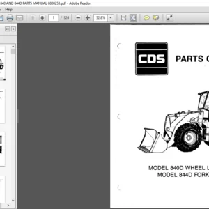 CDS WHEEL LOADER PB 840 AND 844D PARTS MANUAL 6800253 - PDF DOWNLOAD